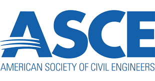 ASCE is in blue in large text, and American Society of Civil Engineers is in blue text but smaller.